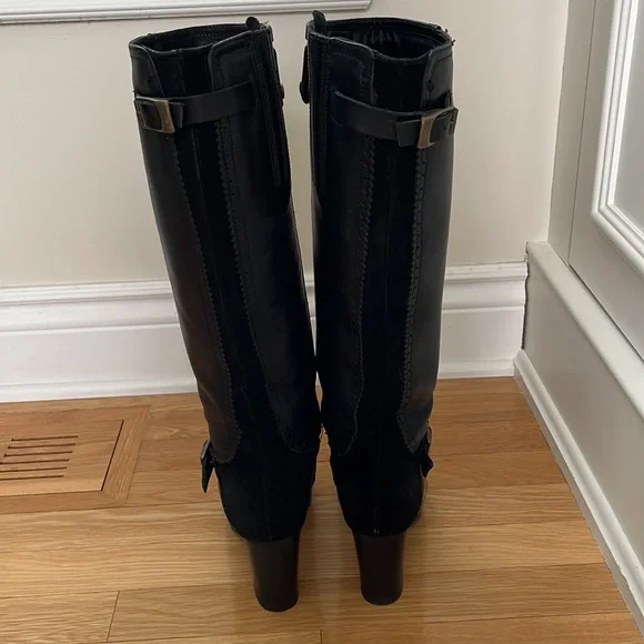 Fabianelli Italian Crafted 100% Leather Knee High Heeled Winter Boots EU 38 - Picture 3 of 12